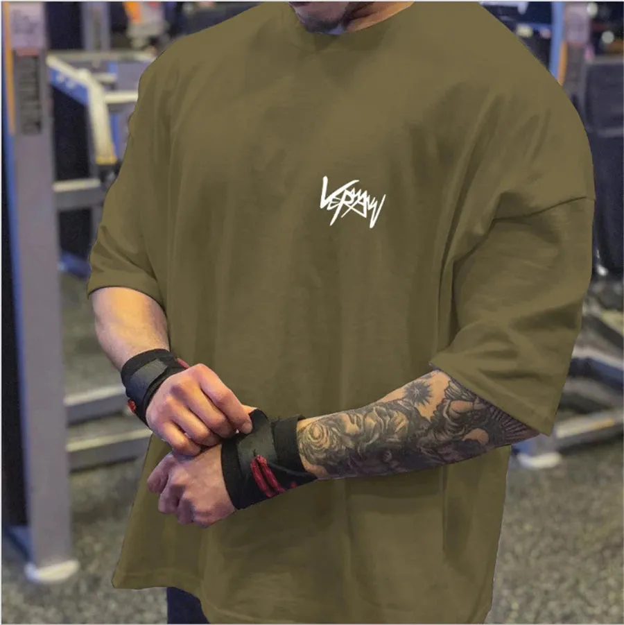 New Summer Large Cotton T Shirt for Men-Casual Half Sleeve Shirt