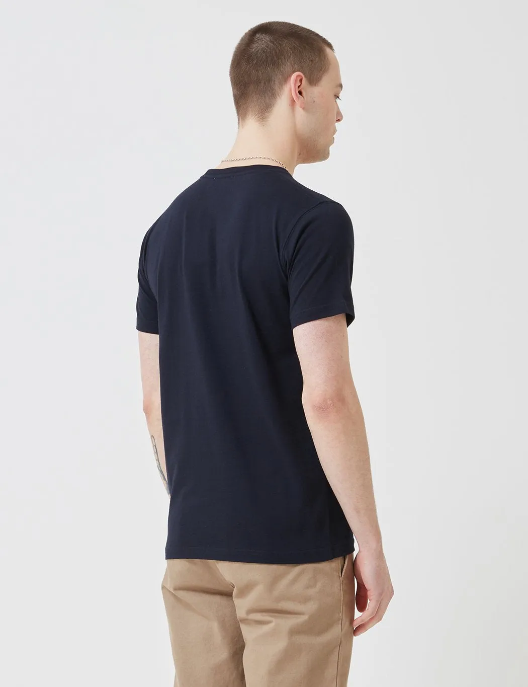 Norse Projects Niels Standard Logo Patch T-Shirt - Dark Navy Blue