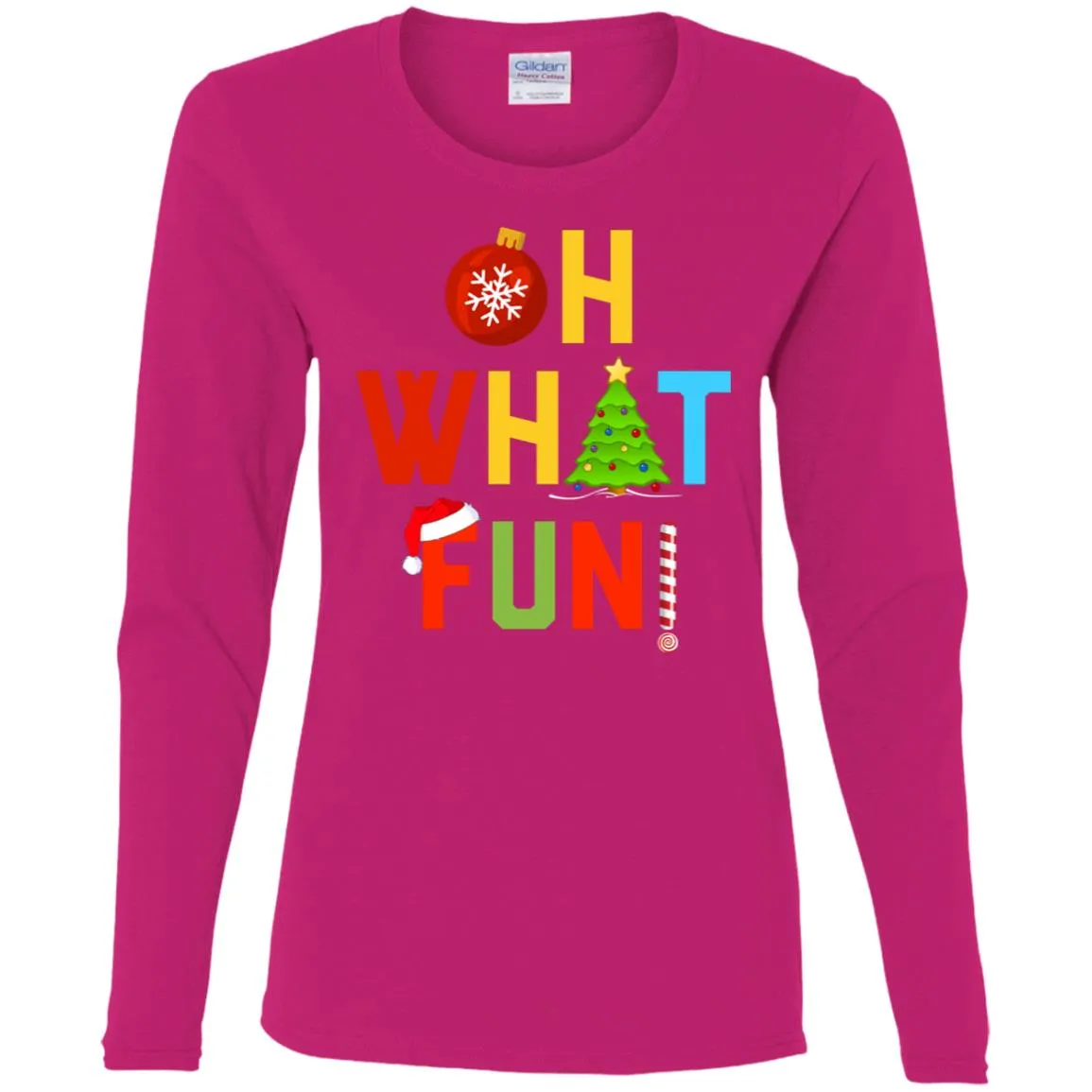 Oh What Fun Merry Christmas Women Long Sleeve Shirt