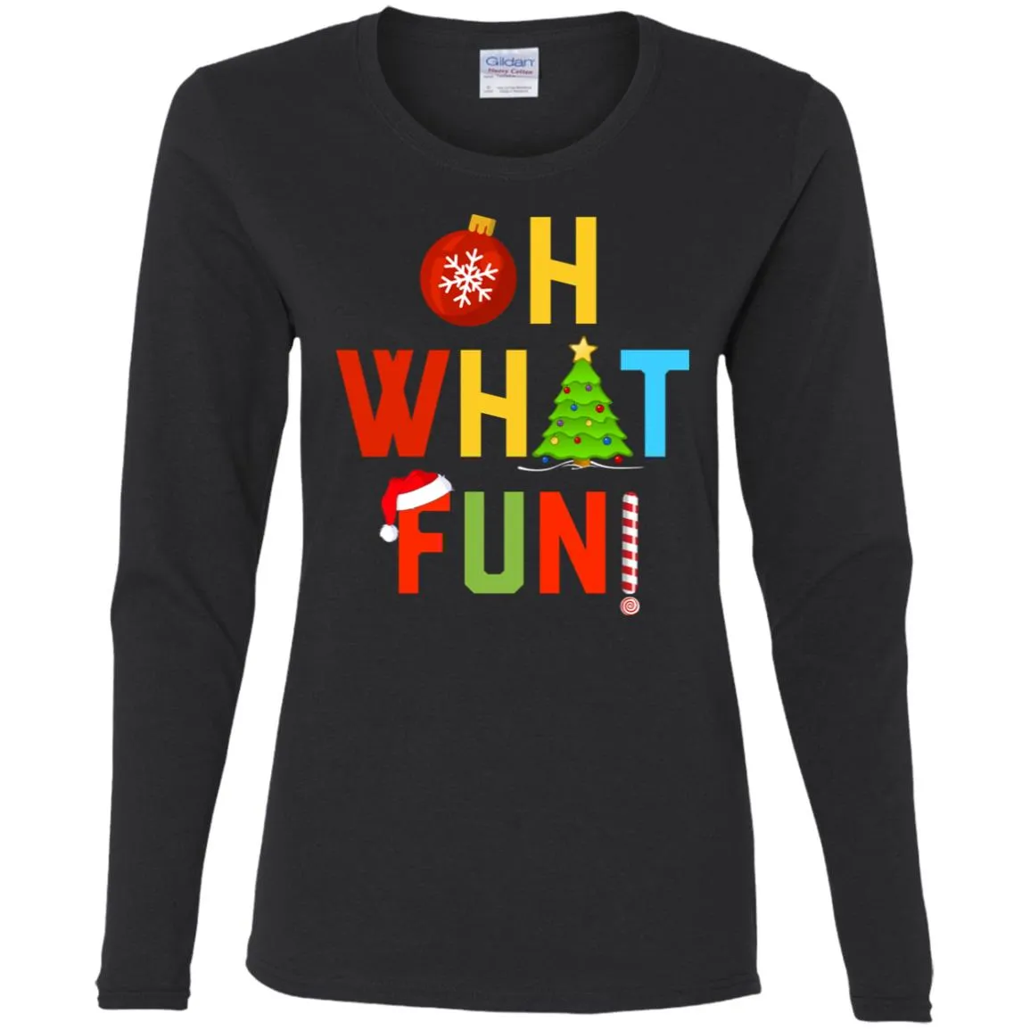 Oh What Fun Merry Christmas Women Long Sleeve Shirt