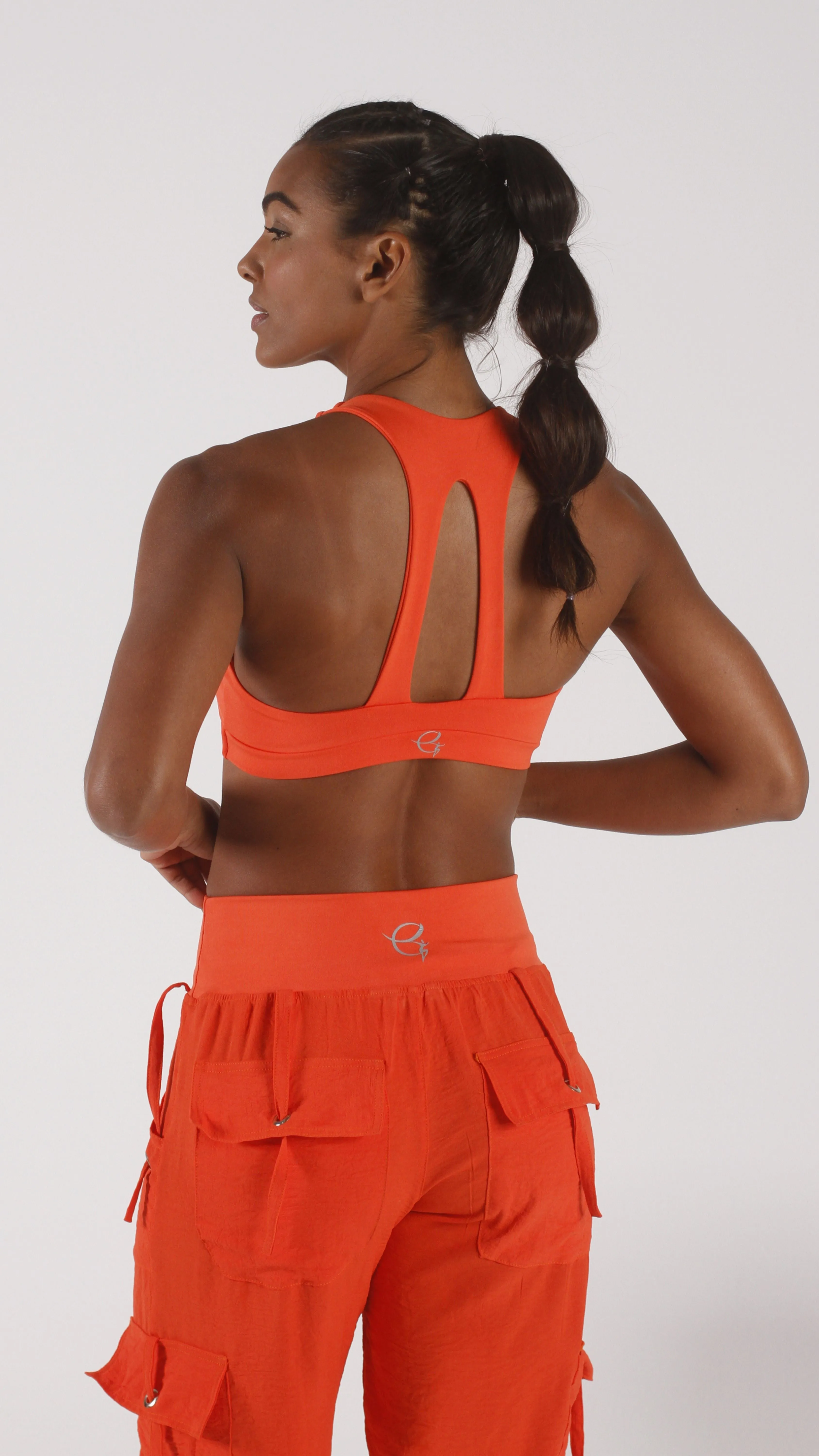 Orange Action Sport Bra