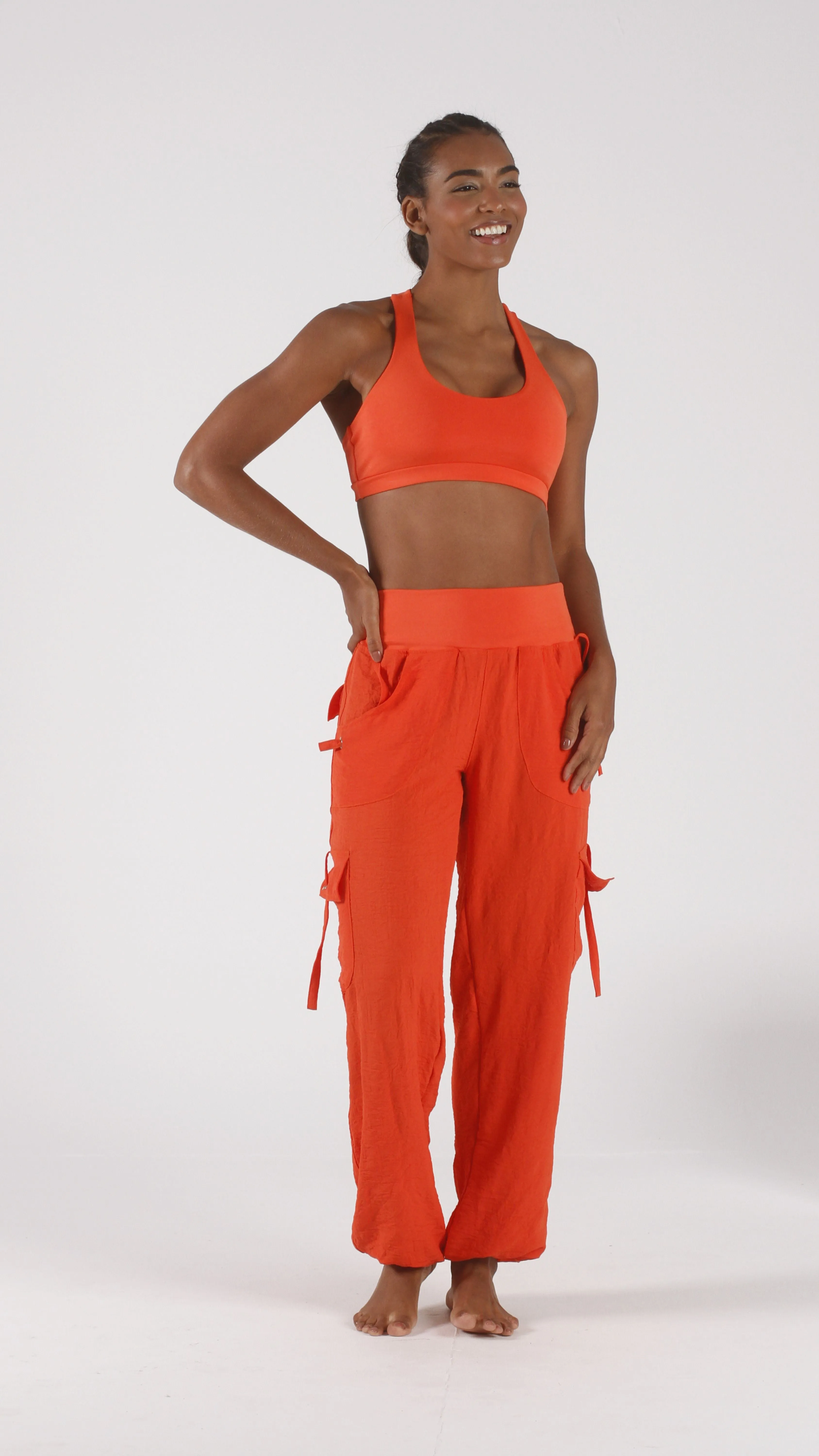 Orange Action Sport Bra