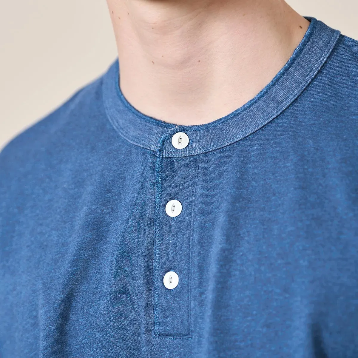 Oversize Henry Collar Retro T-shirts - 100% Cotton - High Quality Tee