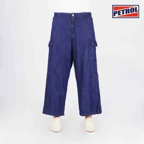 Petrol Ladies Basic Non-Denim Cargo Pants Mid-Rise Rinse Wash Fabric 170950 (Medium Shade)