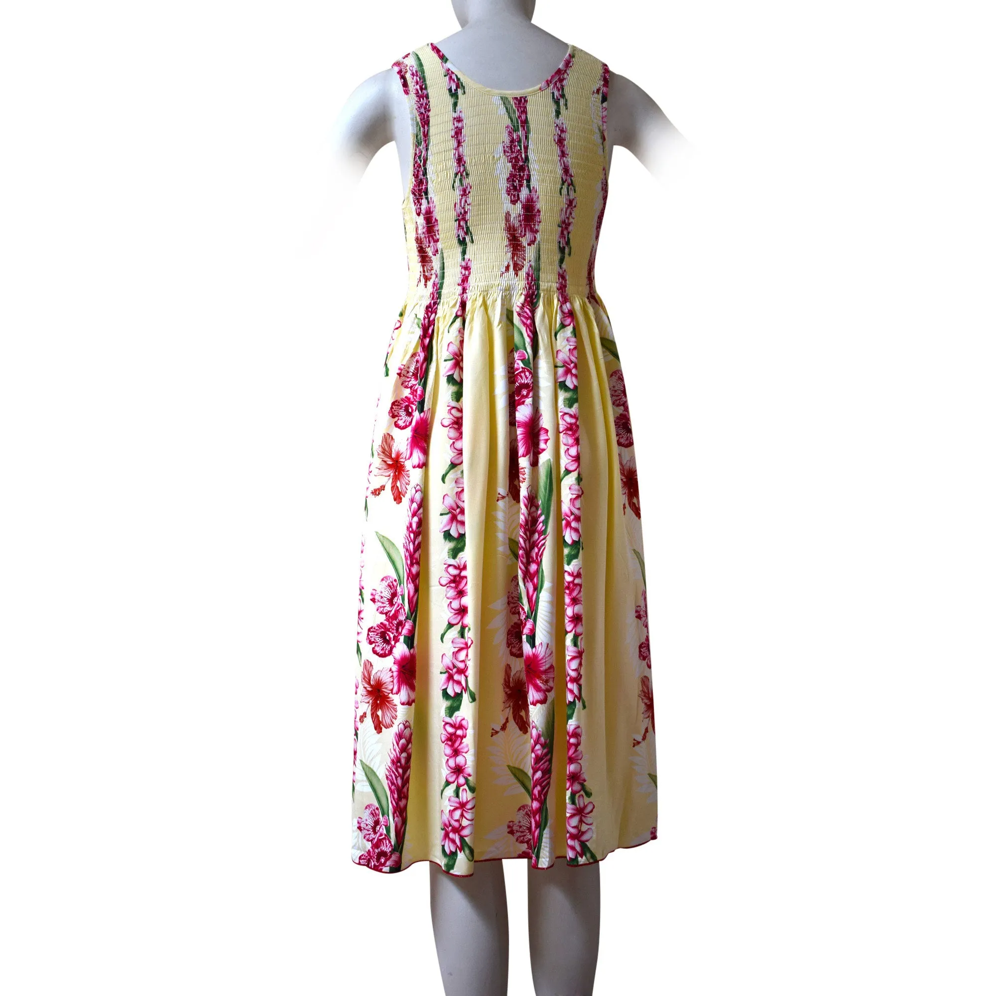 Plumeria Panel Women Short Elastic Tank Dress