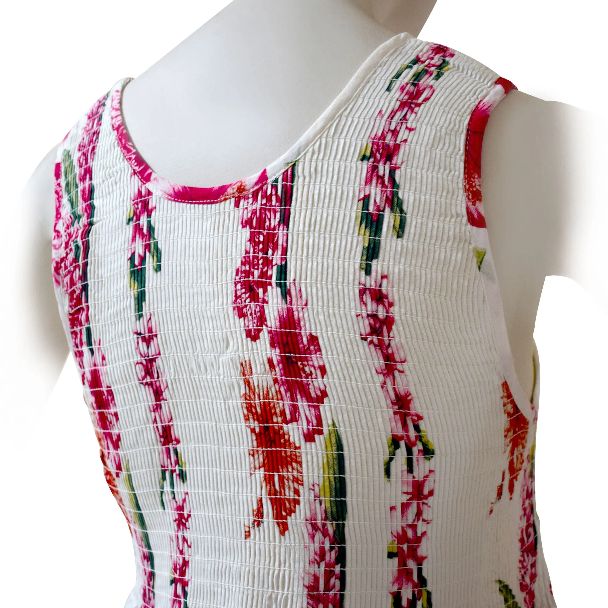 Plumeria Panel Women Short Elastic Tank Dress