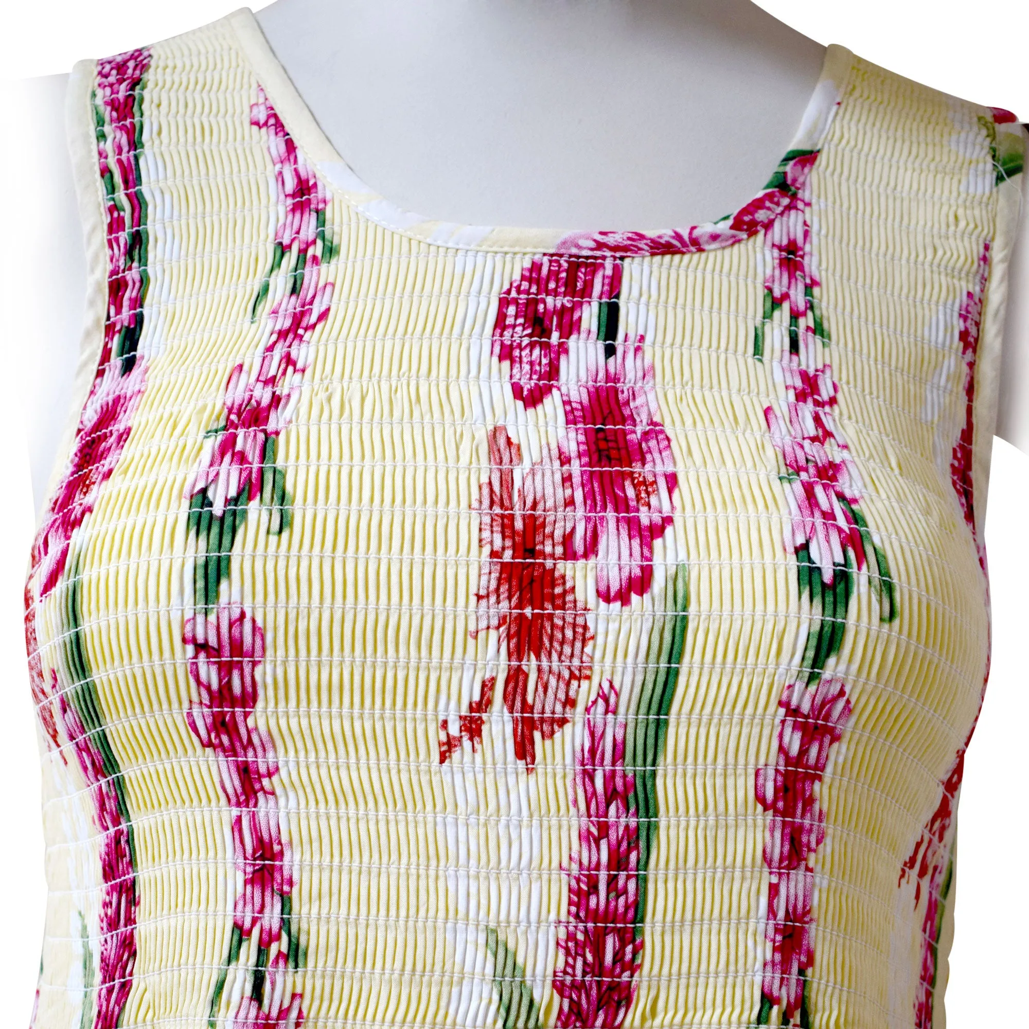 Plumeria Panel Women Short Elastic Tank Dress