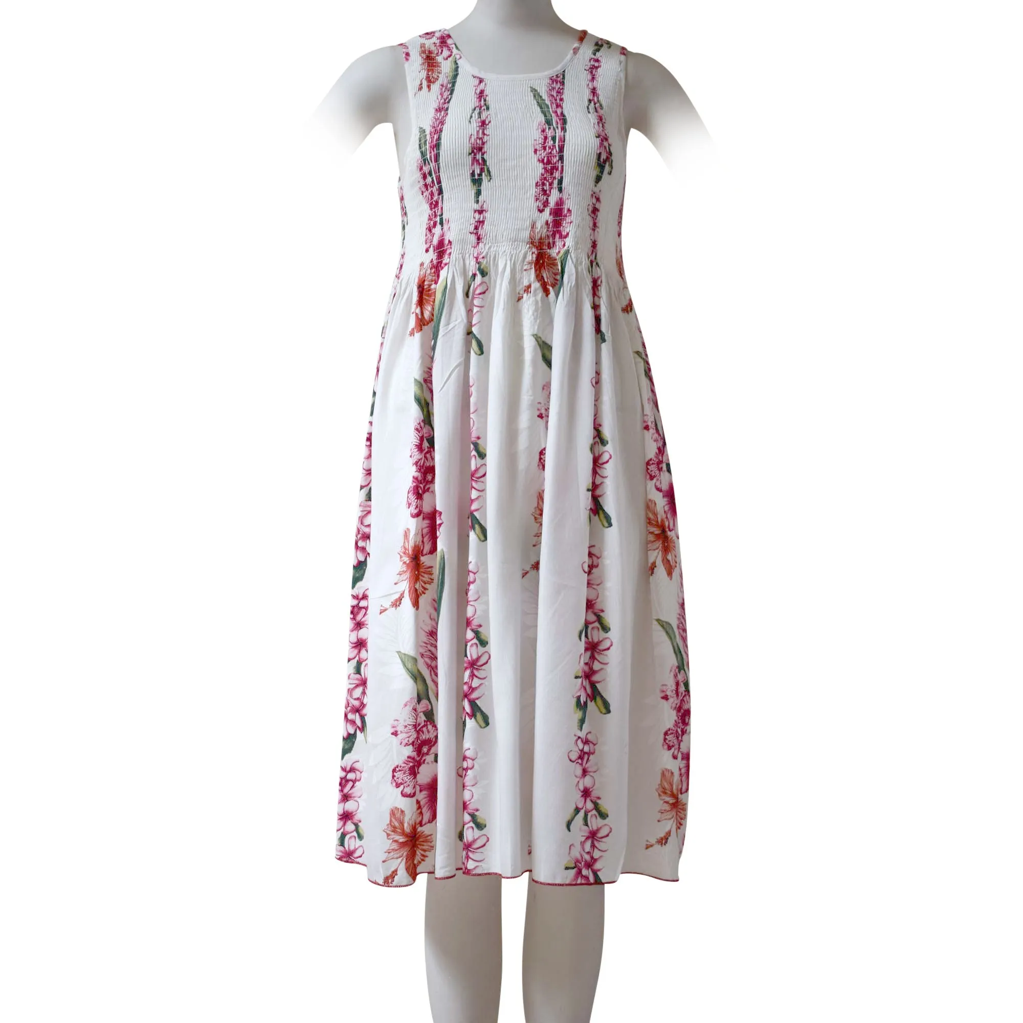Plumeria Panel Women Short Elastic Tank Dress