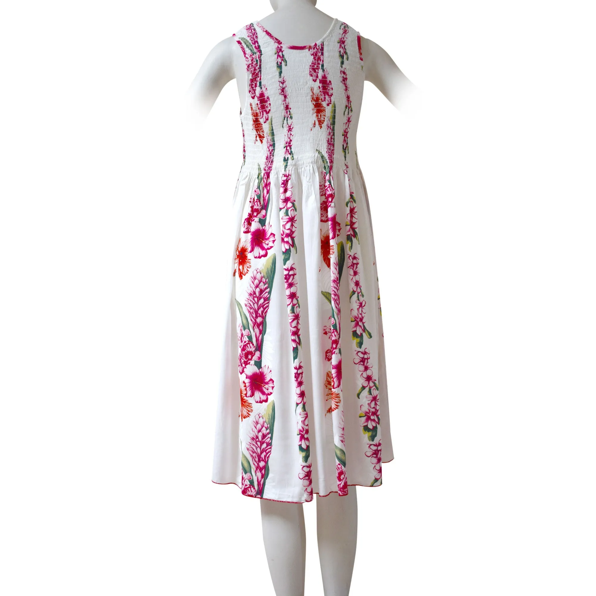 Plumeria Panel Women Short Elastic Tank Dress