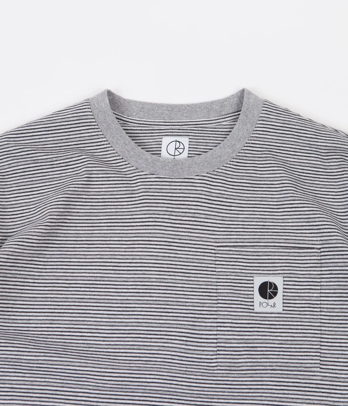 Polar Stripe Pocket T-Shirt - Grey