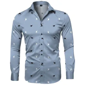 Poly Cotton Printed Full Sleeves Casual Shirt