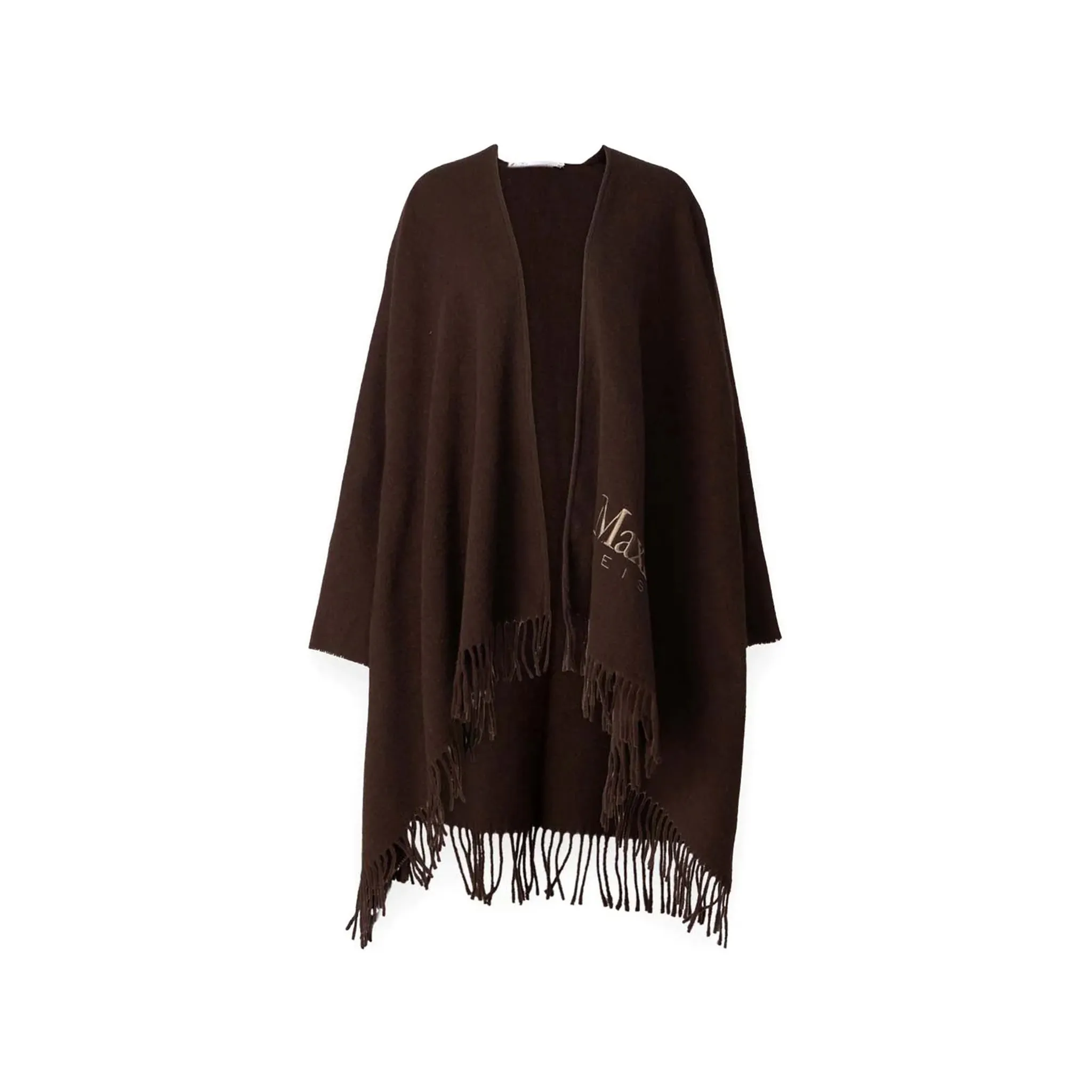 Poncho Donna Marrone ampio con fusciacca