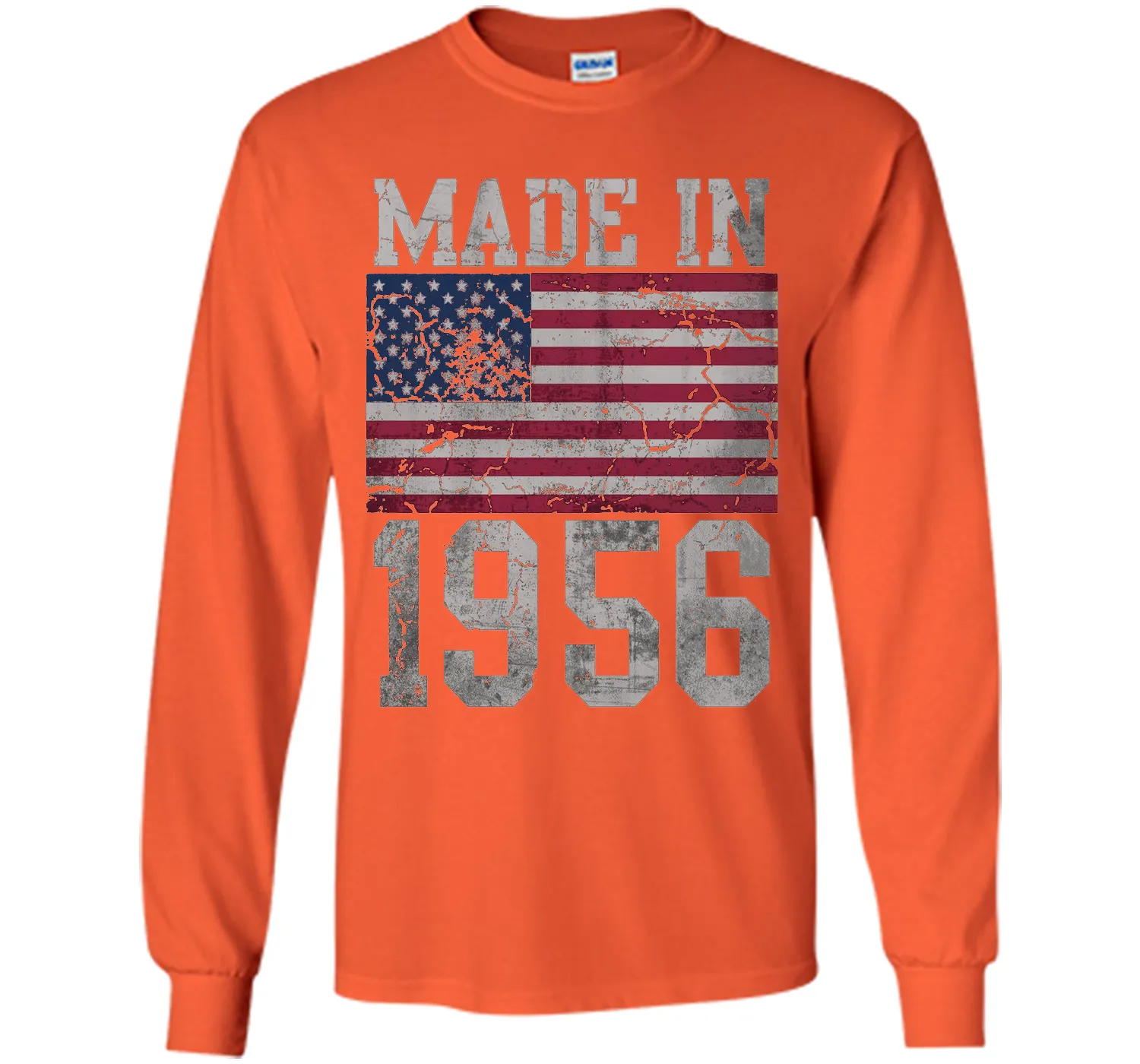 Popular 60th Birthday Made In 1956 American Flag T-Shirt