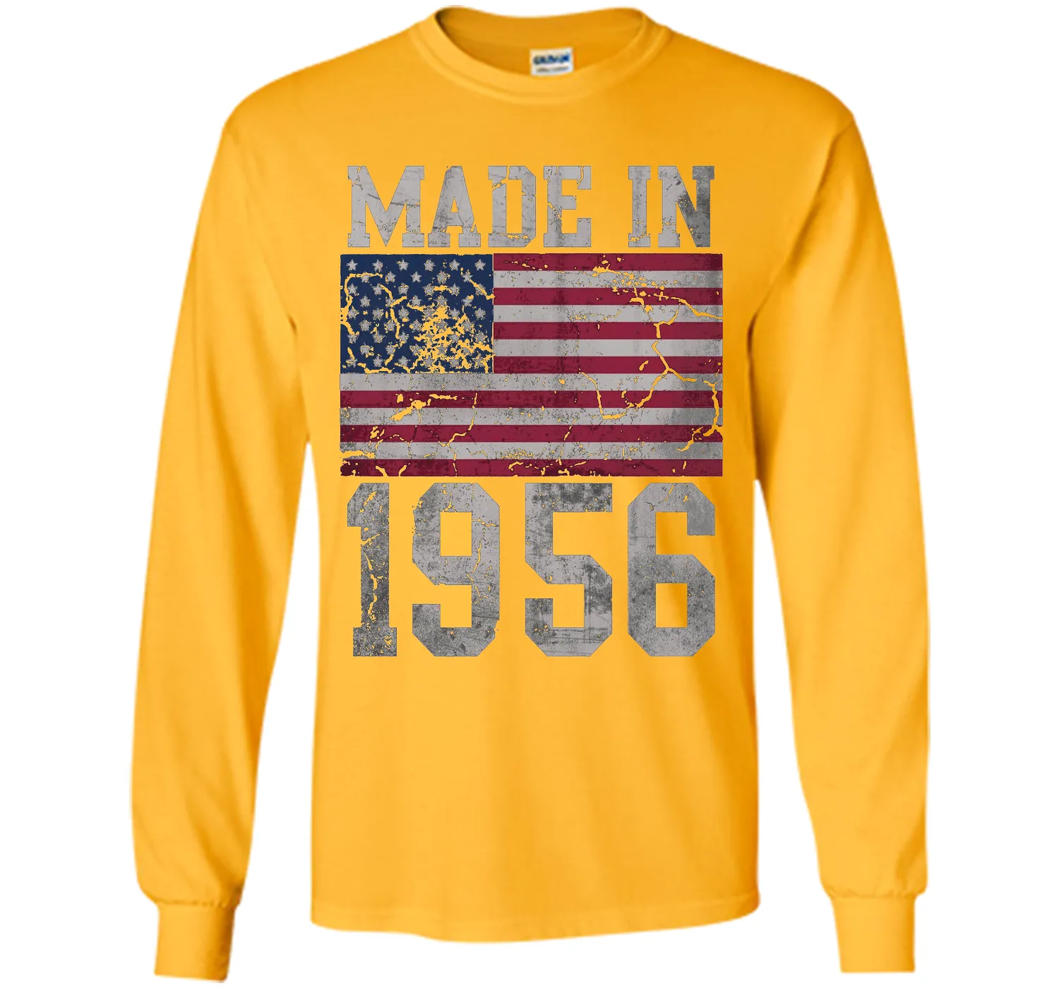 Popular 60th Birthday Made In 1956 American Flag T-Shirt