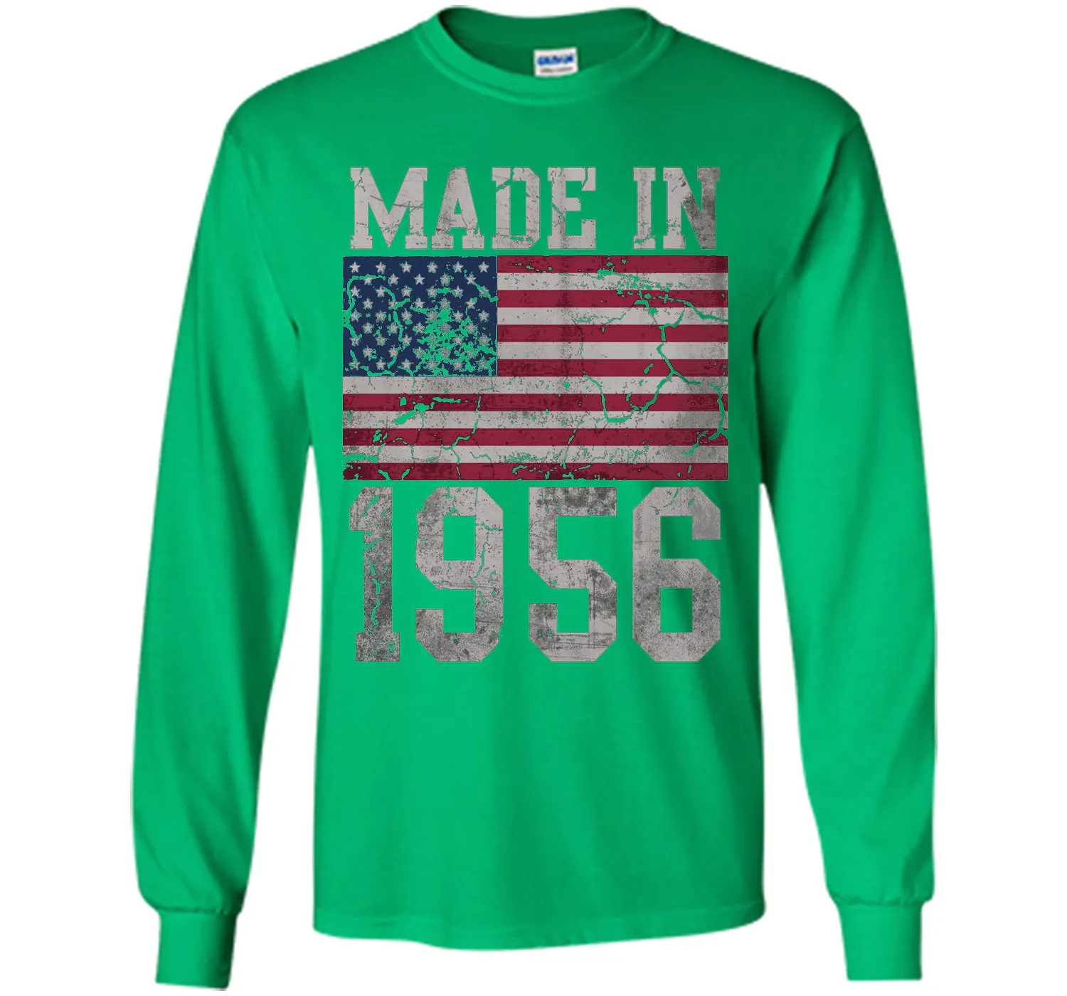 Popular 60th Birthday Made In 1956 American Flag T-Shirt