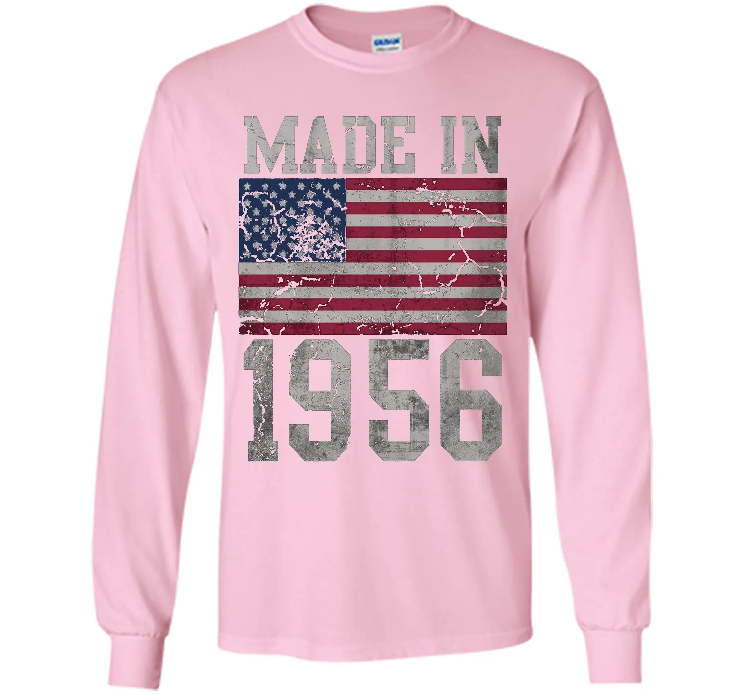 Popular 60th Birthday Made In 1956 American Flag T-Shirt