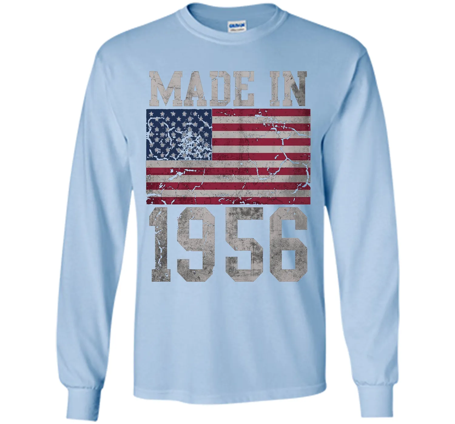 Popular 60th Birthday Made In 1956 American Flag T-Shirt