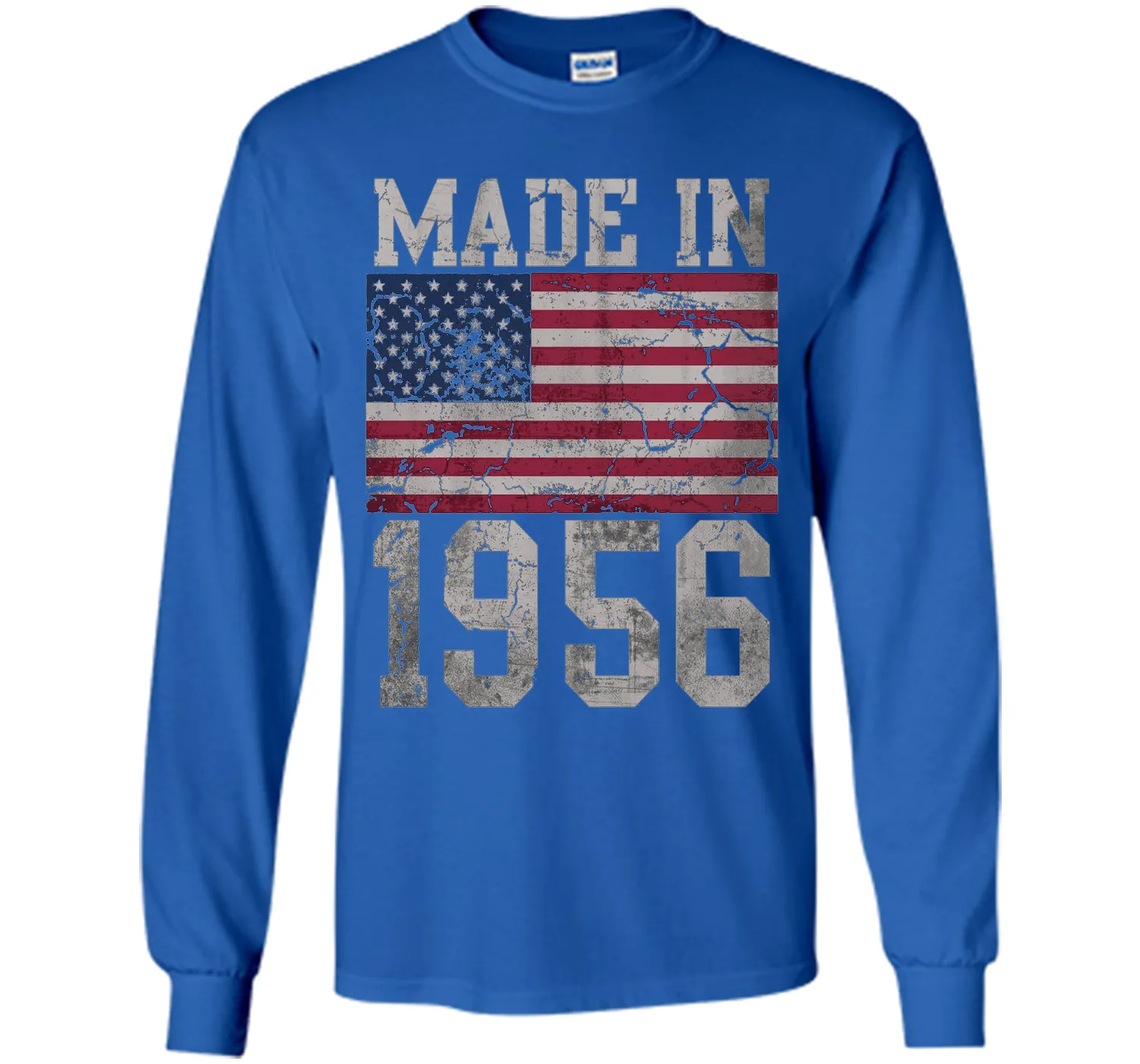 Popular 60th Birthday Made In 1956 American Flag T-Shirt
