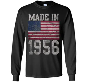 Popular 60th Birthday Made In 1956 American Flag T-Shirt