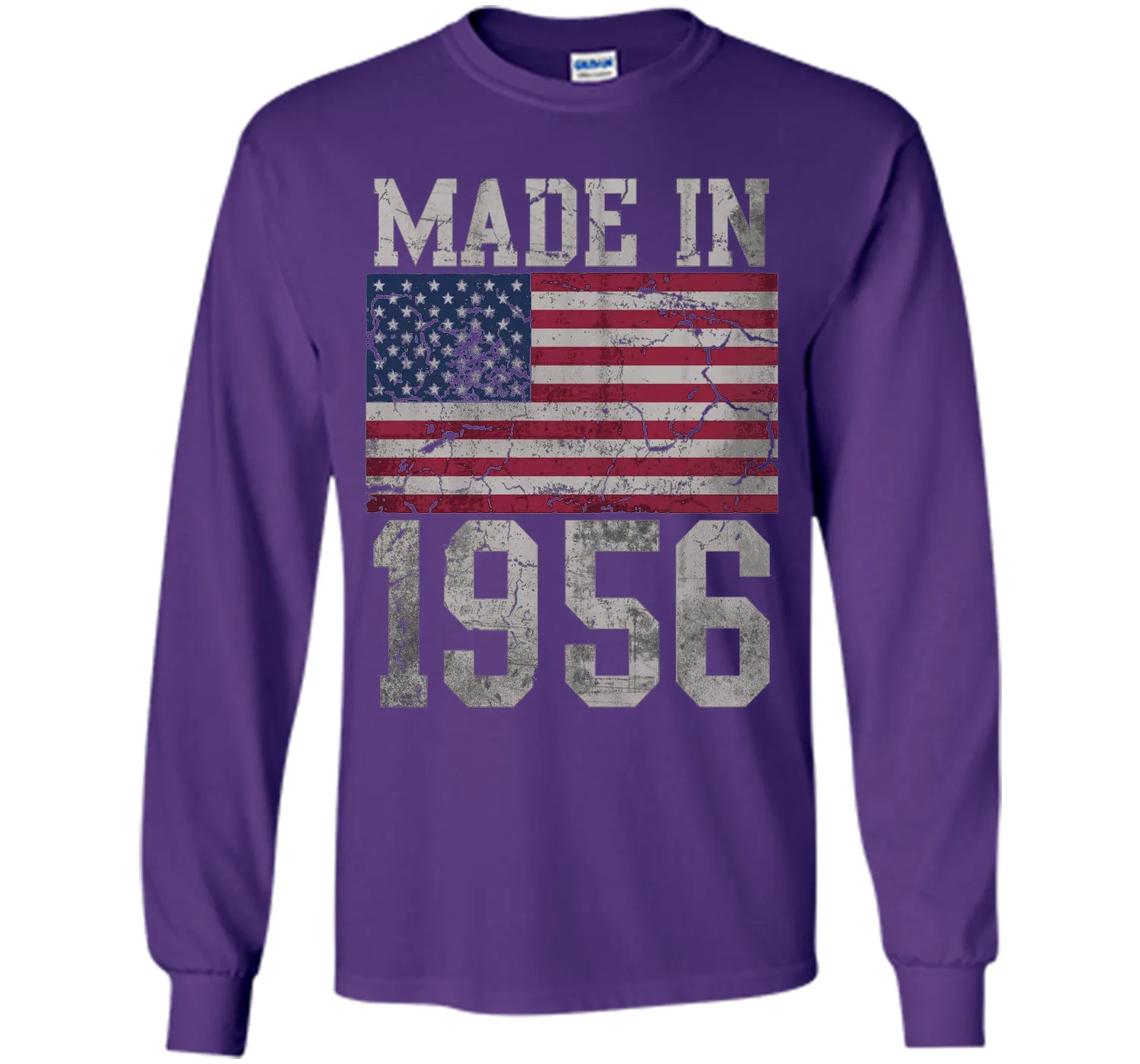 Popular 60th Birthday Made In 1956 American Flag T-Shirt