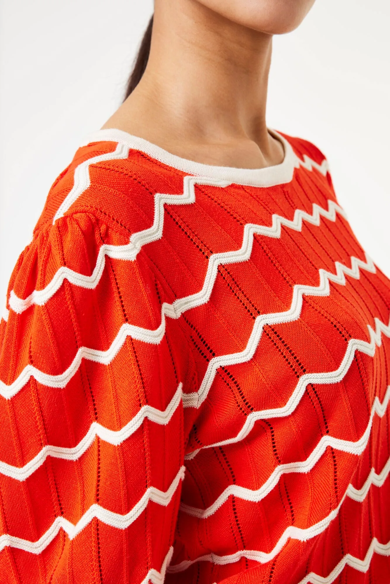 Puff Sleeve Striped Pullover
