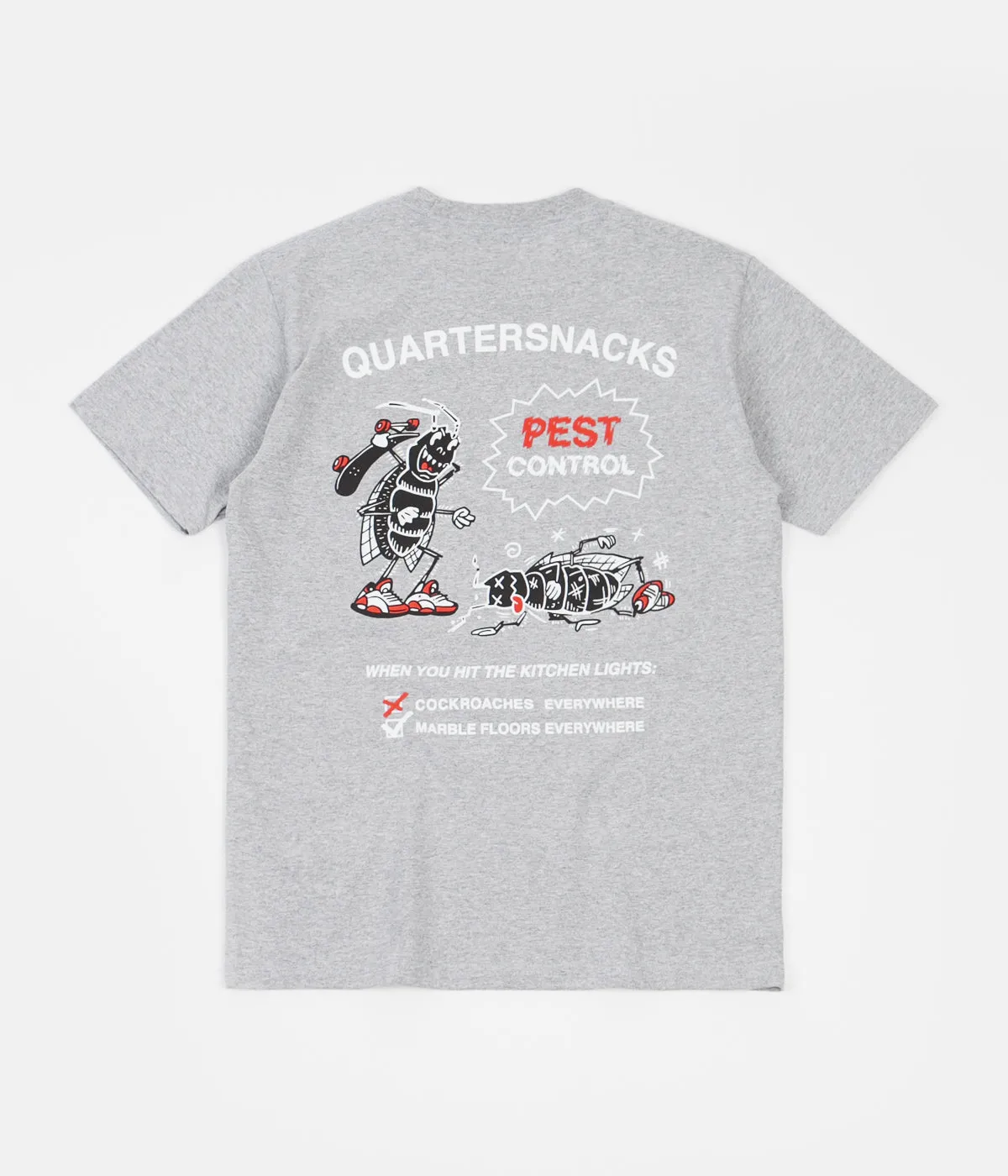 Quartersnacks Pest Control T-Shirt - Heather Grey