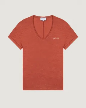 "Good Vibes" linen chateau t-shirt
