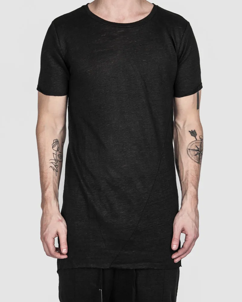 Raw cut linen t-shirt