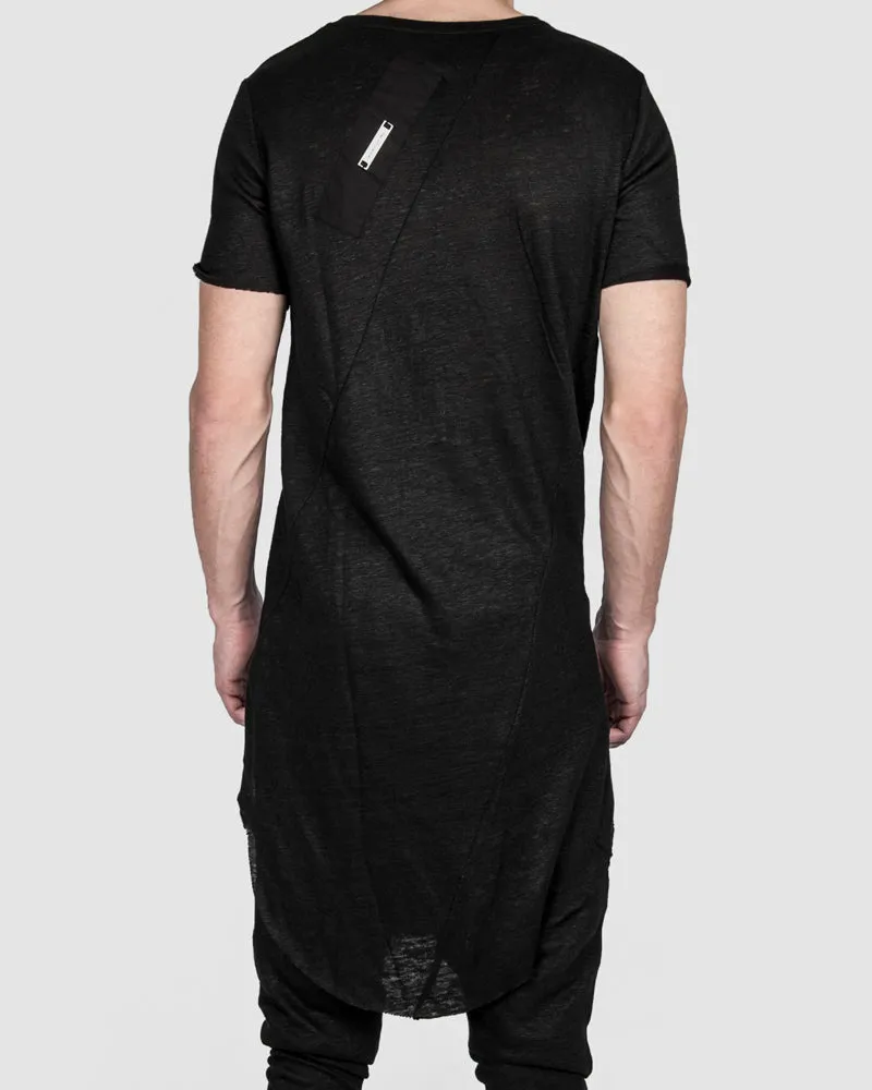 Raw cut linen t-shirt