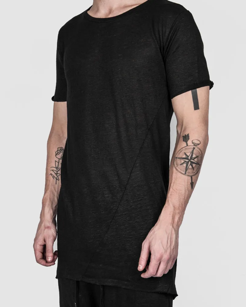 Raw cut linen t-shirt