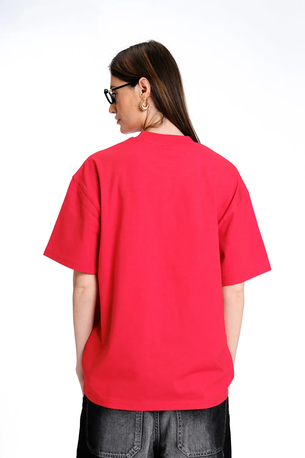 Red Sorry Not Today Oversized T-shirt