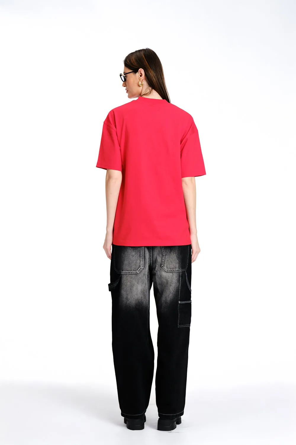 Red Sorry Not Today Oversized T-shirt