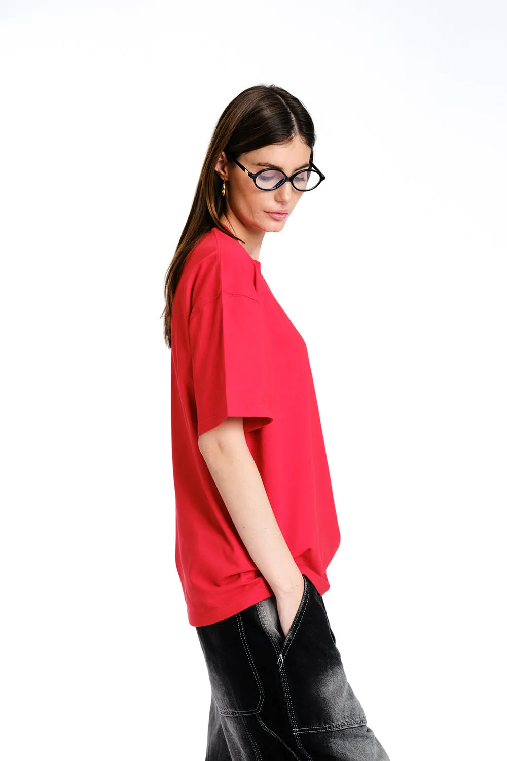Red Sorry Not Today Oversized T-shirt