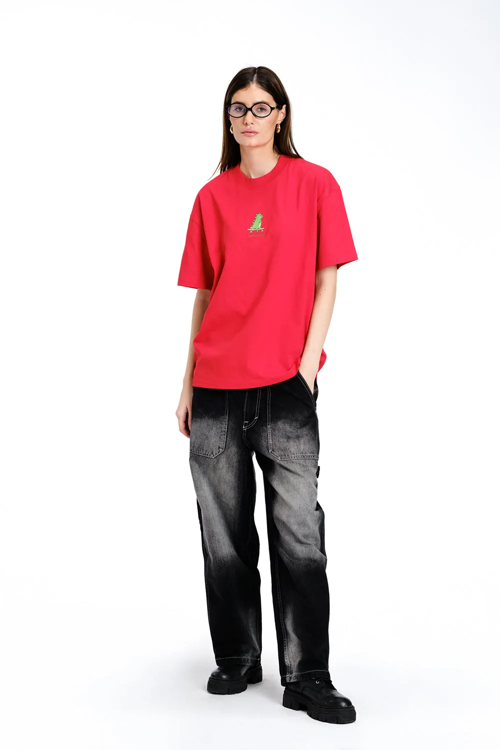 Red Sorry Not Today Oversized T-shirt