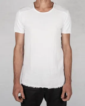 Regular fit linen cotton tshirt white