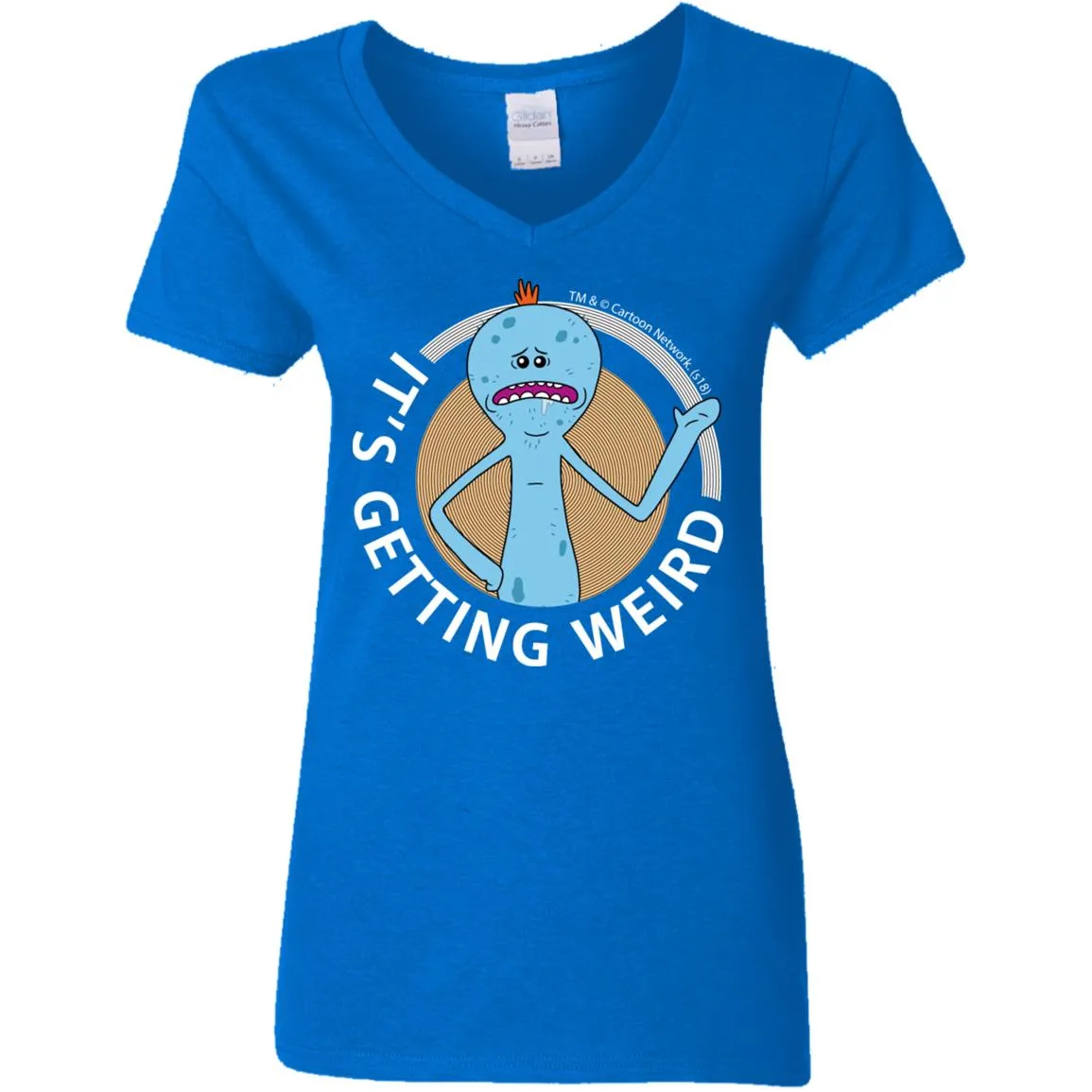 Rick And Morty Mr Meeseeks It's Getting Weird Mug Women V-Neck T-Shirt