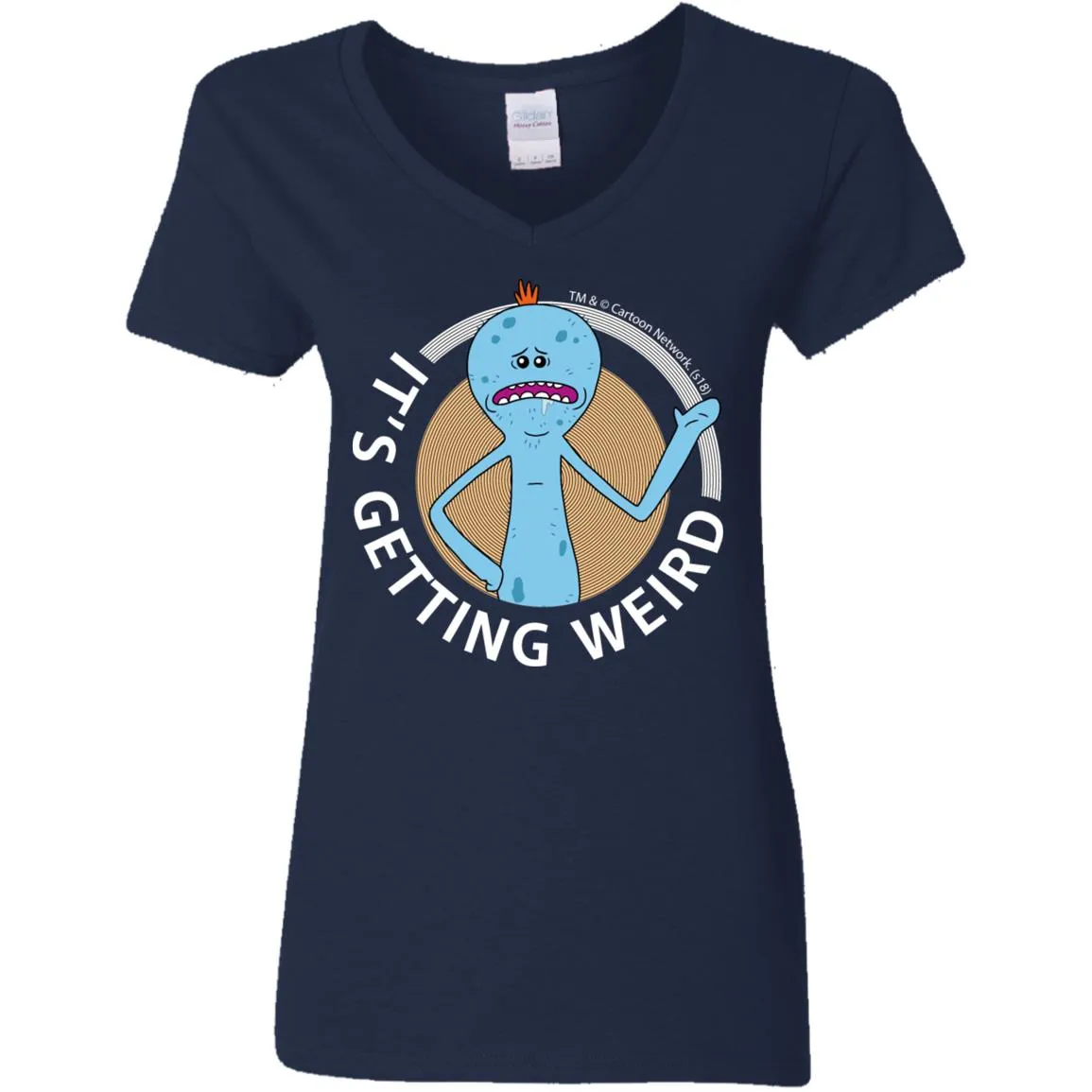 Rick And Morty Mr Meeseeks It's Getting Weird Mug Women V-Neck T-Shirt