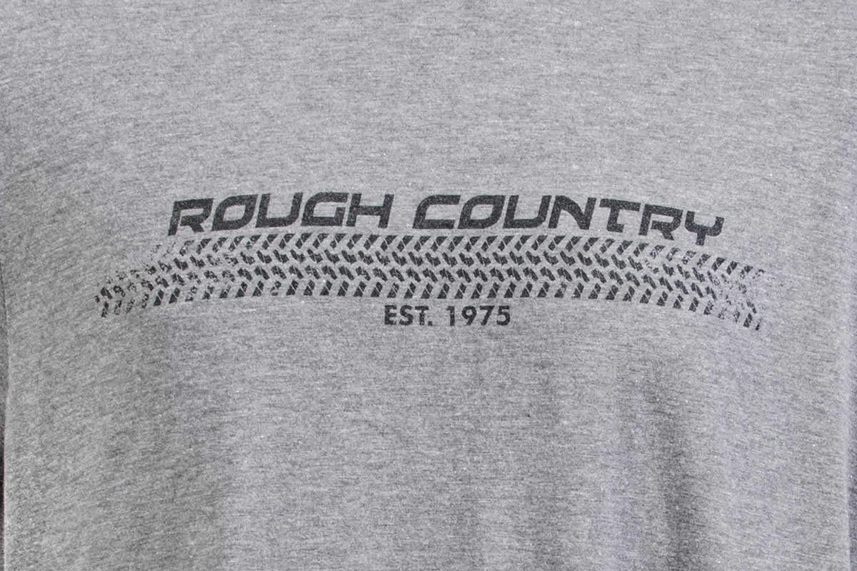 Rough Country T-Shirt - Horizontal Tread - Grey - 3XL
