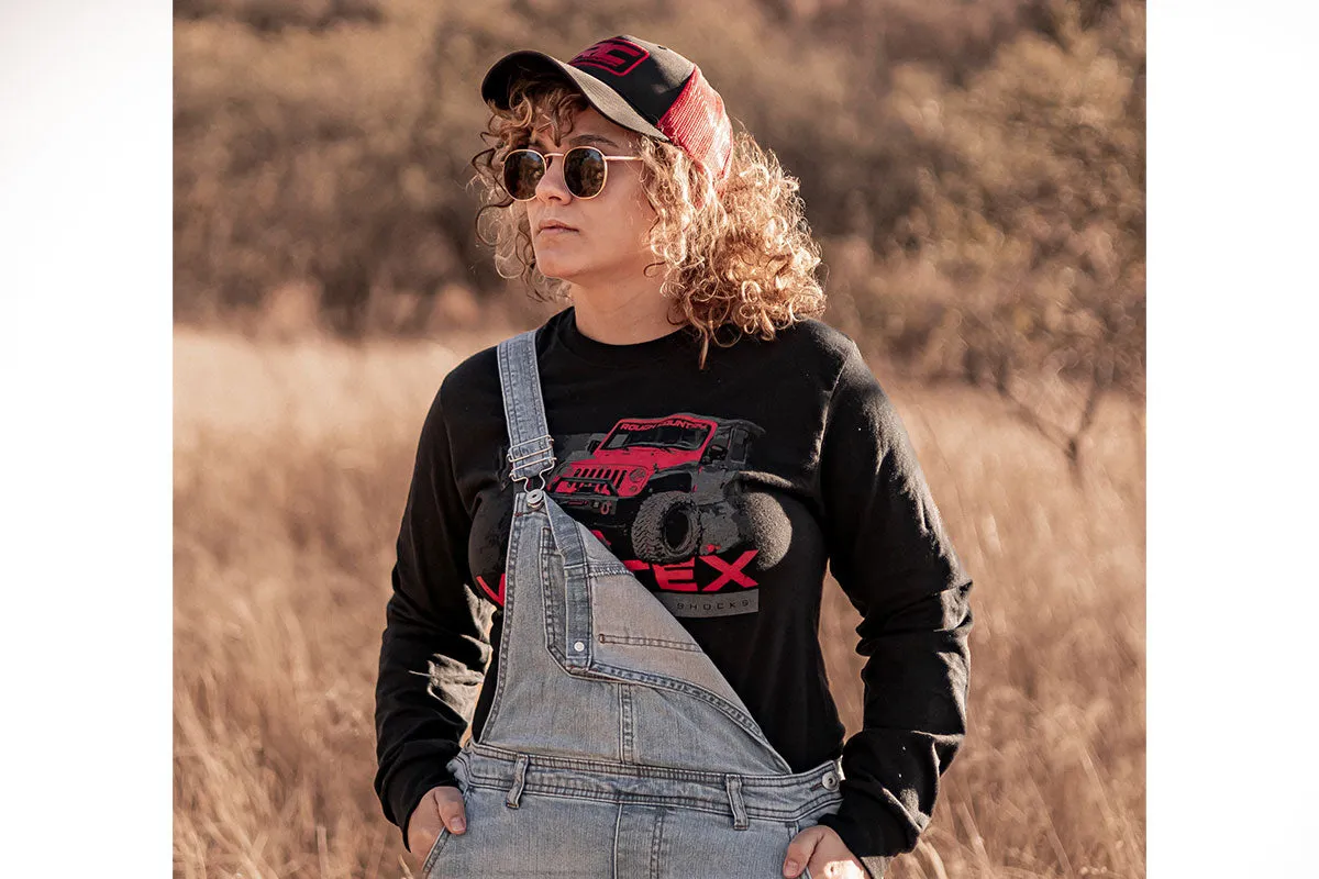 Rough Country T-Shirt - Long Sleeve - Vertex - Black - 3XL