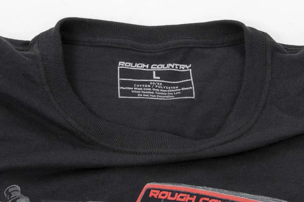 Rough Country T-Shirt - Long Sleeve - Vertex - Black - 3XL