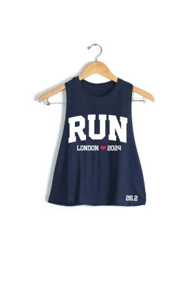 RUN London 2024 Racerback Crop Tank