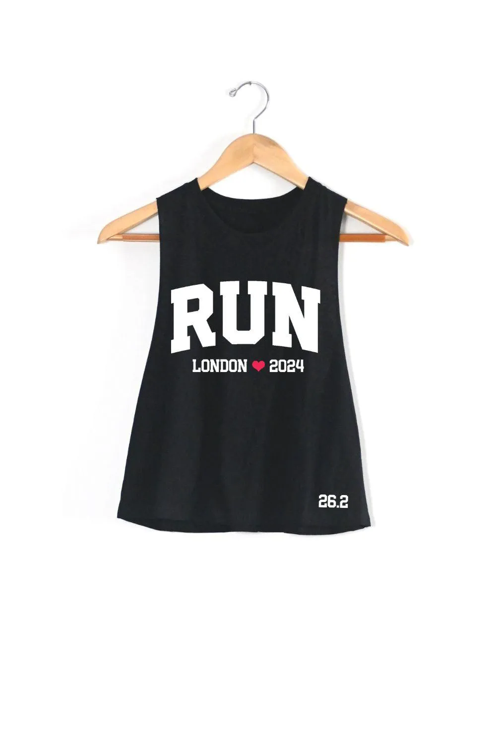 RUN London 2024 Racerback Crop Tank