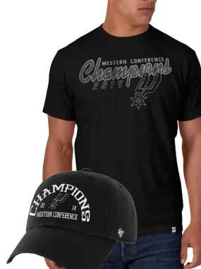 San Antonio Spurs 2014 NBA Western Conference Champions Shirt Hat Pack