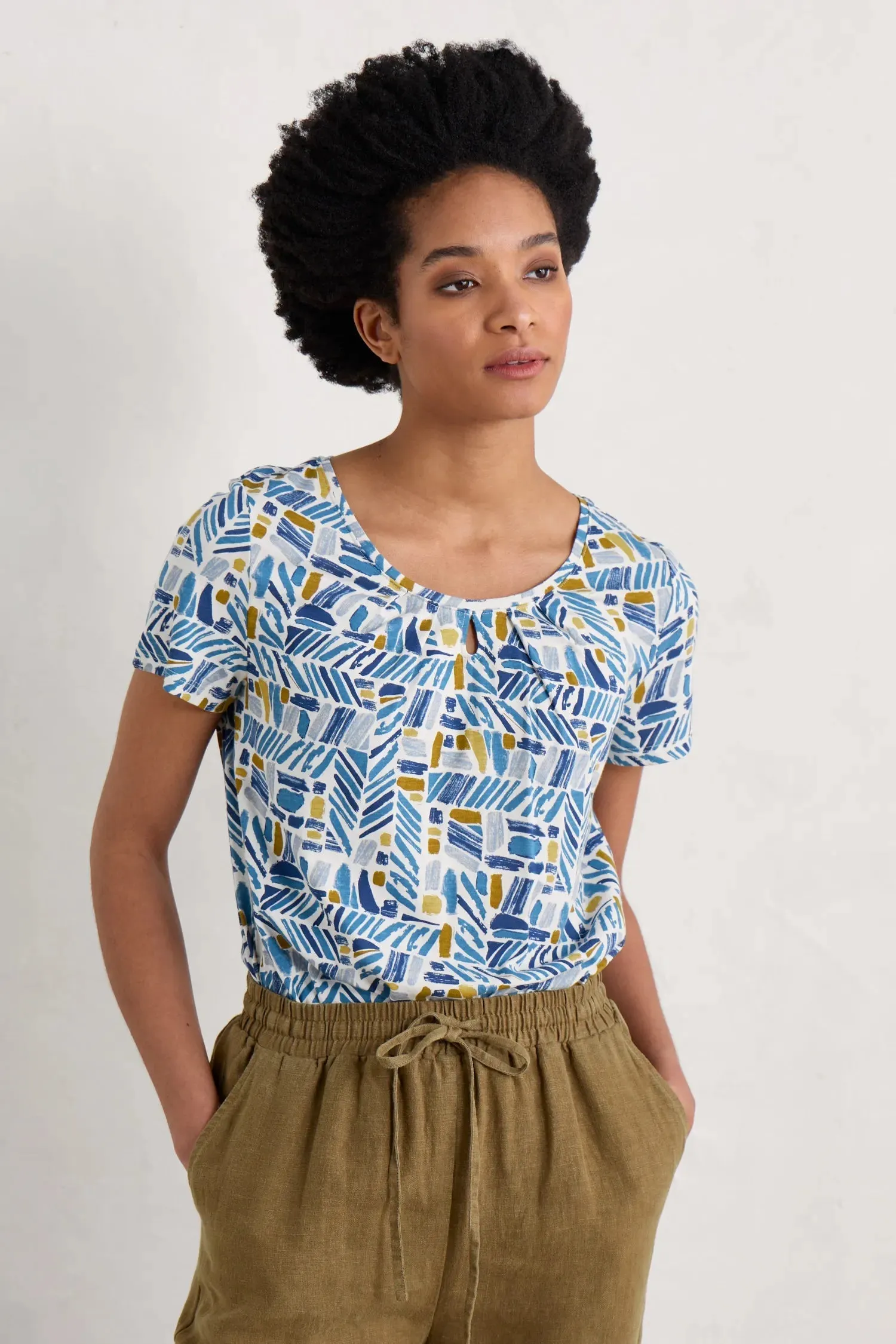 Seasalt Appletree T-Shirt - Hedging Marks Saltwater