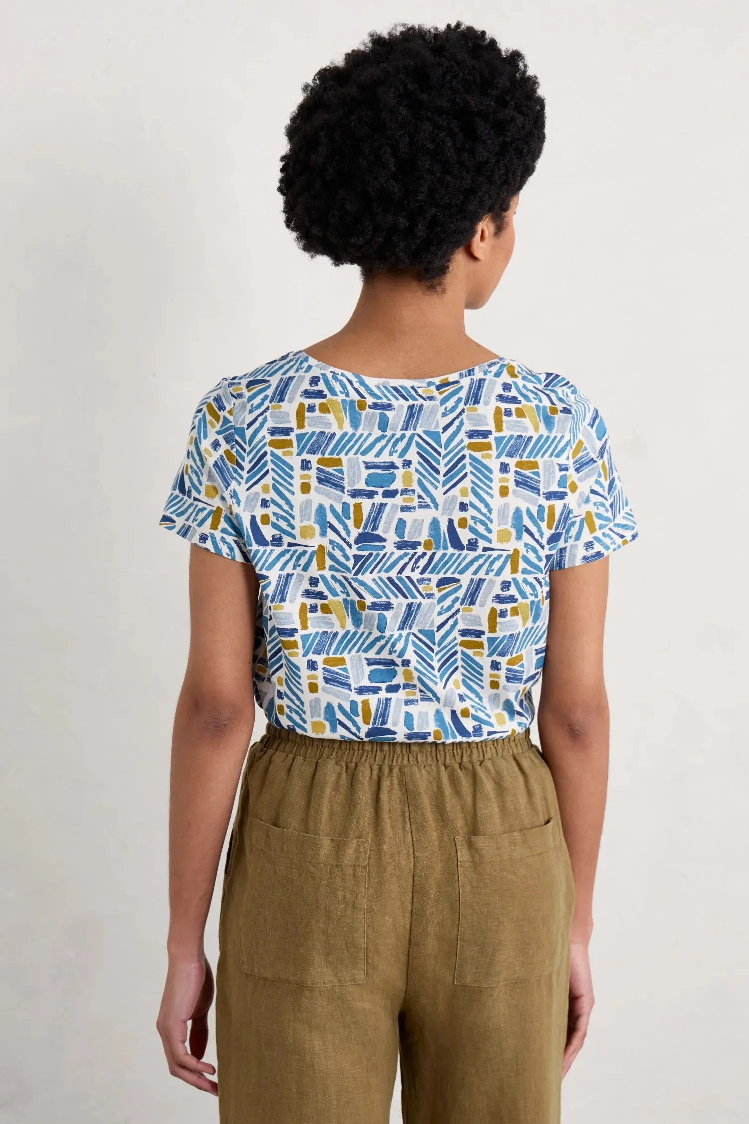 Seasalt Appletree T-Shirt - Hedging Marks Saltwater