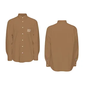 Sixty Eight 93 Logo White Chocolate Men's Cotton Long Sleeve Shirt