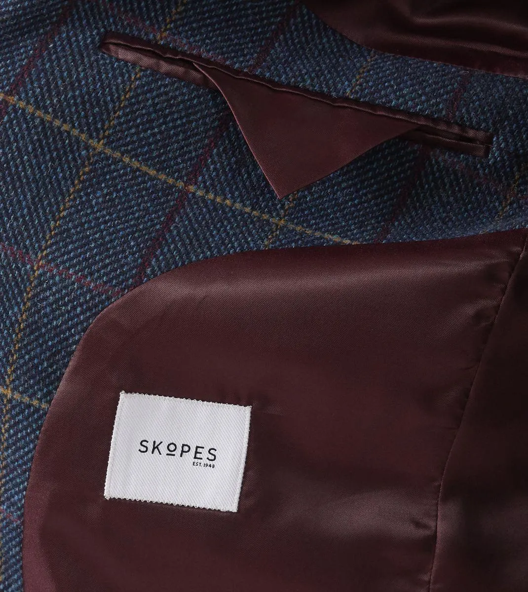 Skopes Men's Plus Size Wool Blend Tweed Overcoat In Navy Size Small To 4XL