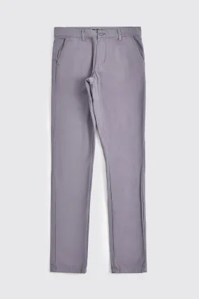 Slim Fit Cotton Pant Dark Grey