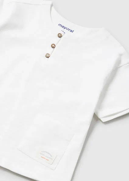 S/s combined linen shirt for baby