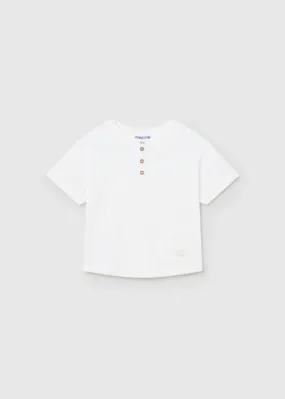 S/s combined linen shirt for baby